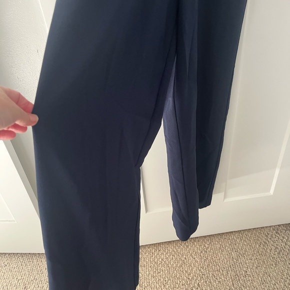 Julia Jordan Womens Halter Twist Neck Jumpsuit Navy 10 Pockets MSRP $138 NWT - Picture 3 of 14